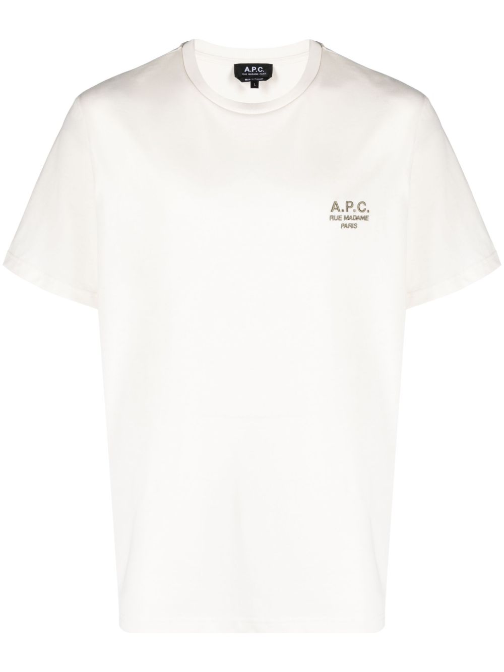 A.P.C. 刺绣logo棉T恤 - 中性色