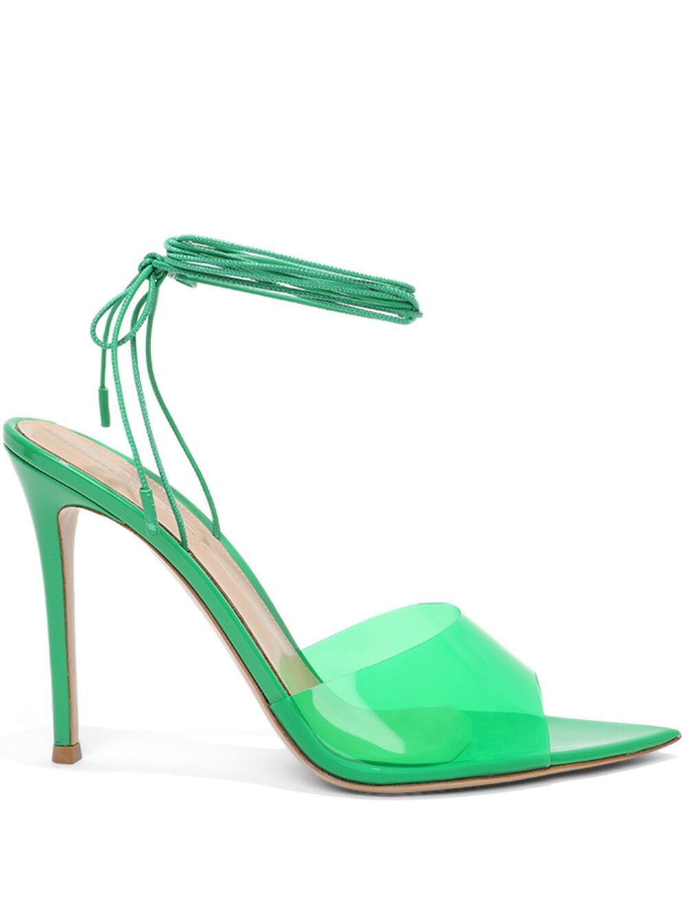 Gianvito Rossi Exclusive Skye 系带开合高跟鞋 - 绿色