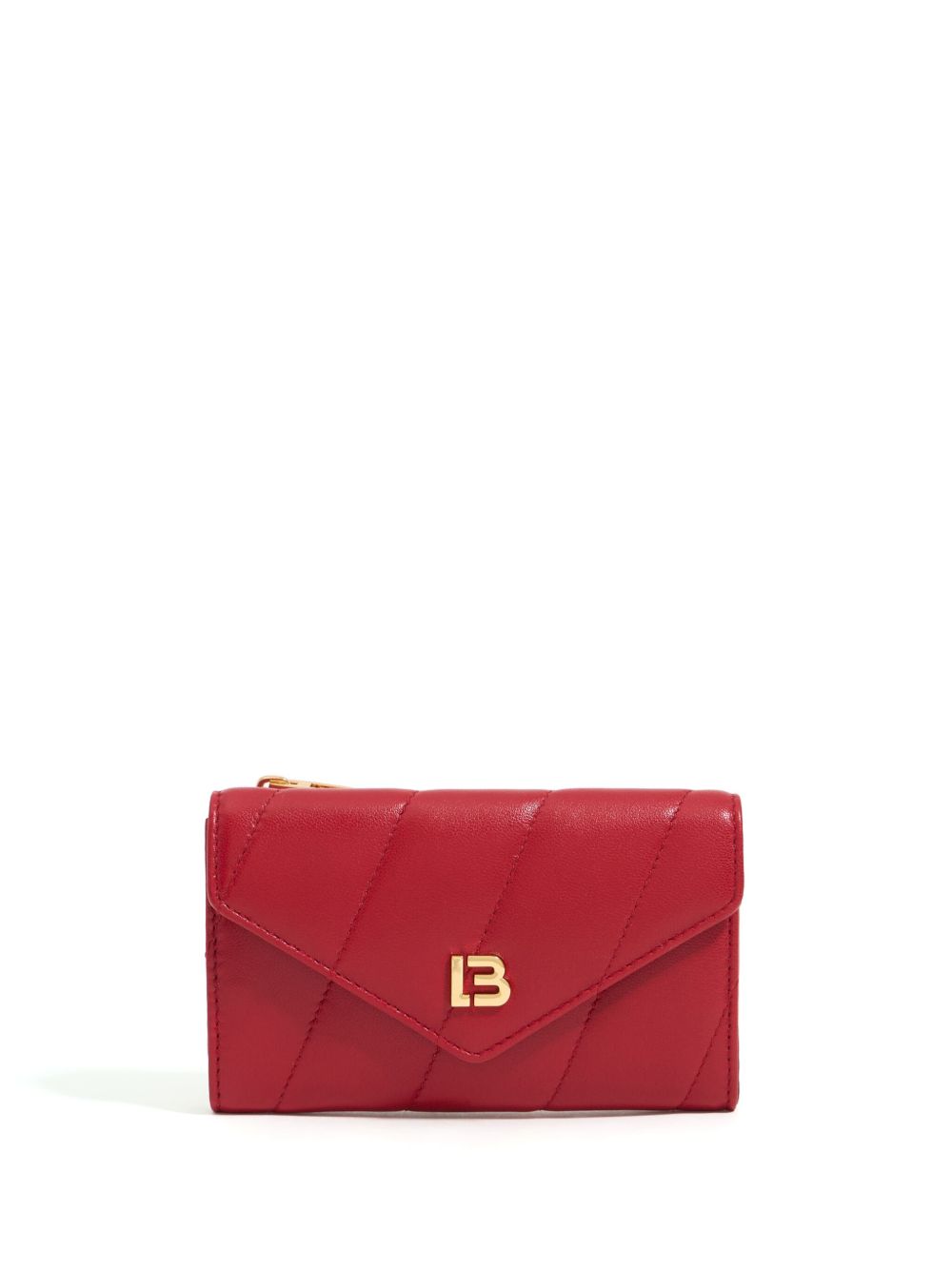 Bimba y Lola logo标牌绗缝皮质钱包 - 红色