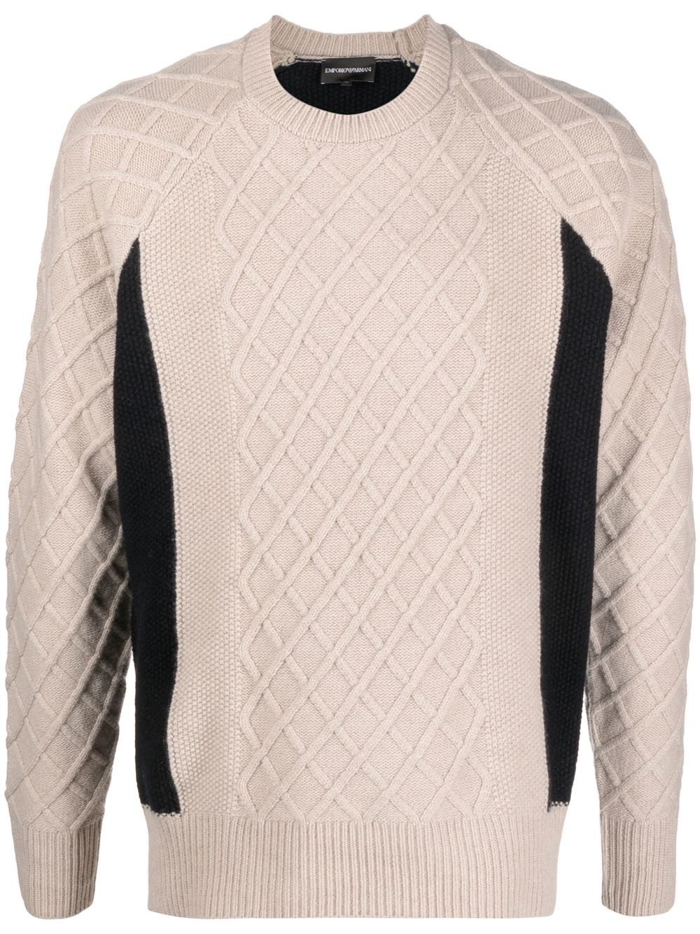 Emporio Armani 羊毛拼色毛衣 - 中性色