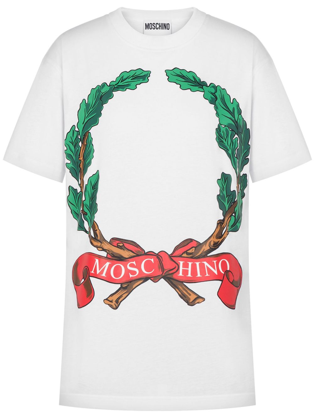 Moschino Laurel Wreath 棉T恤 - 白色