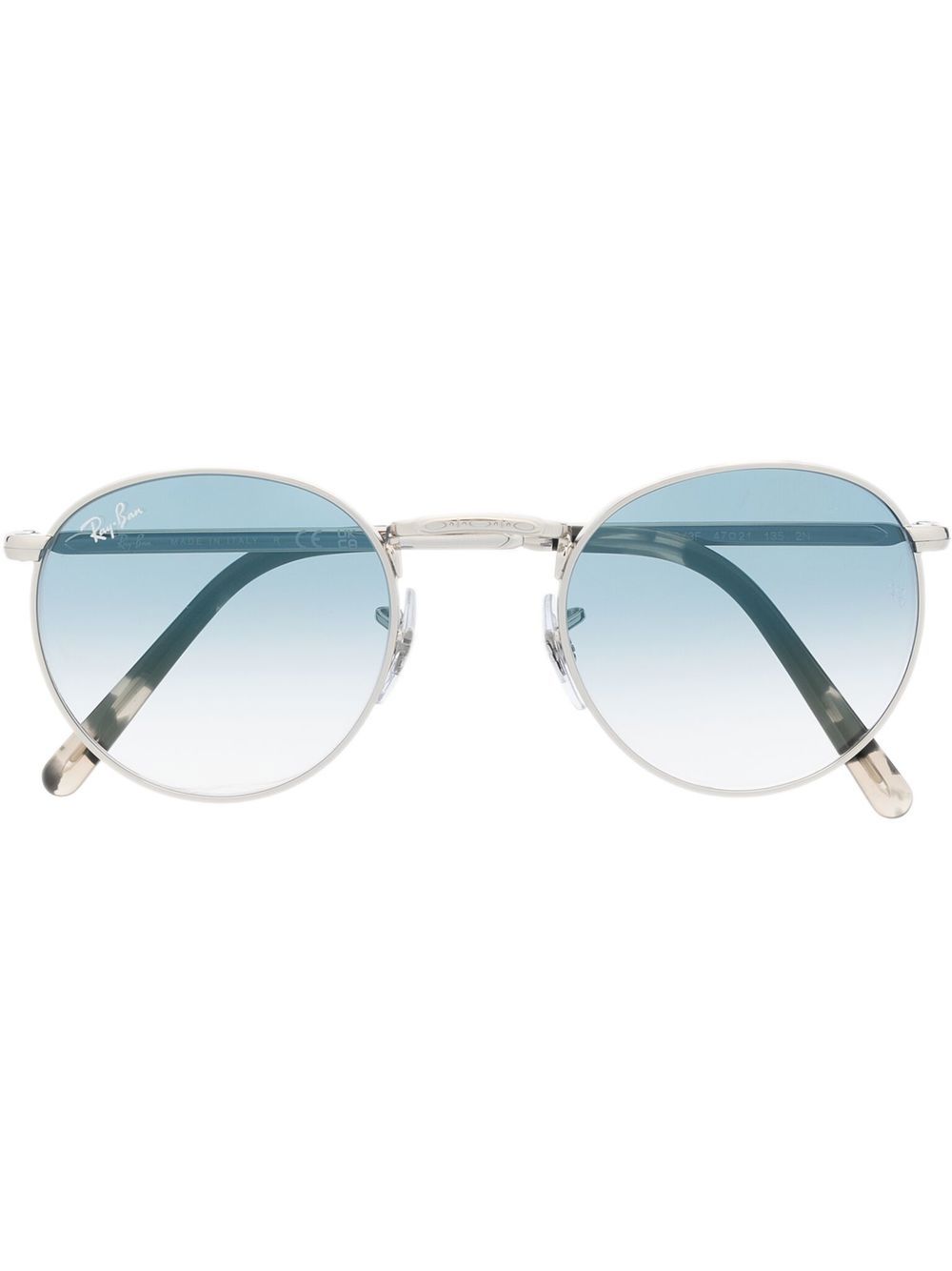 Ray-Ban 有色镜片圆框太阳眼镜 - 银色