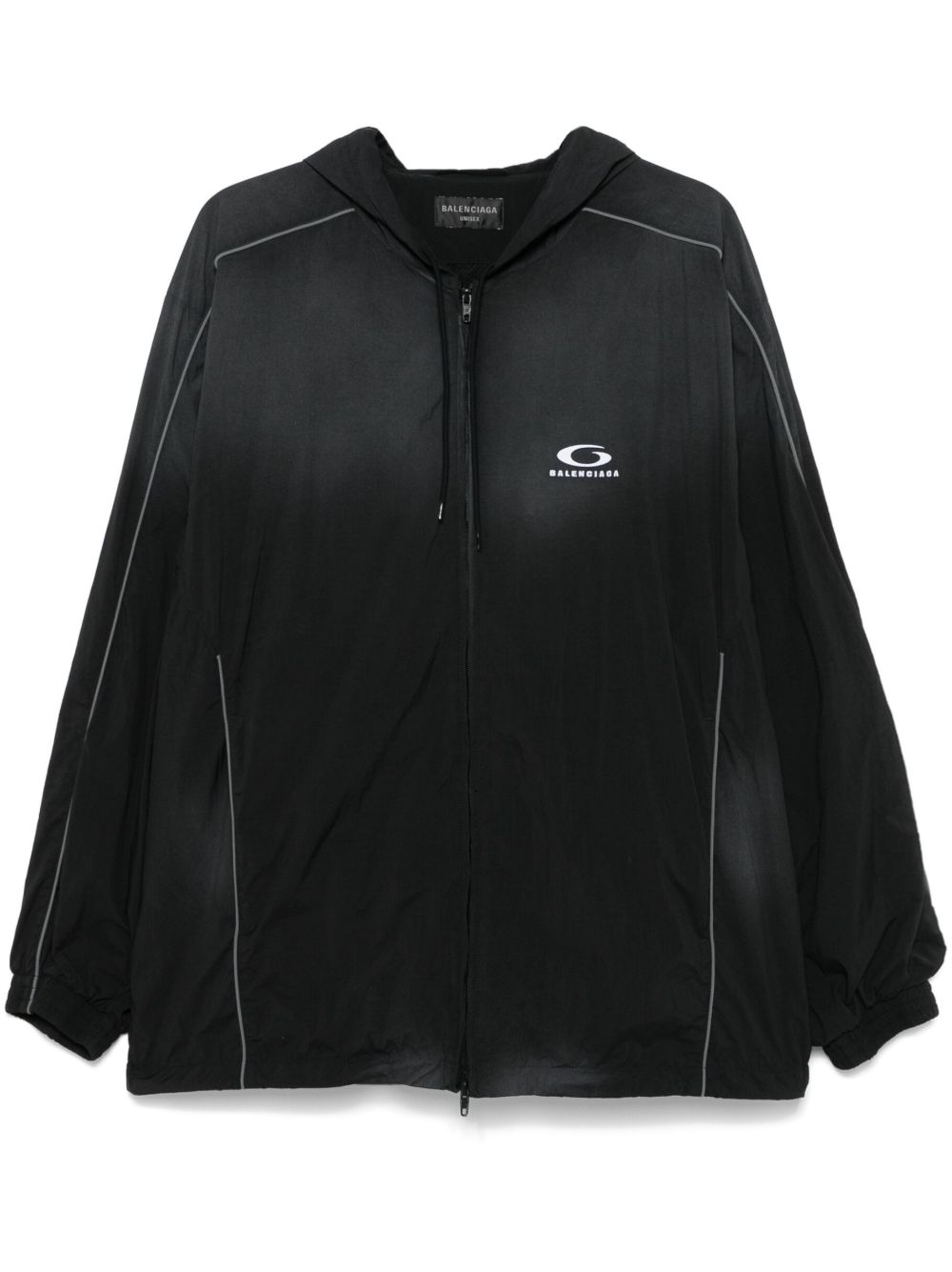 Balenciaga 褪色效果夹克 - 黑色