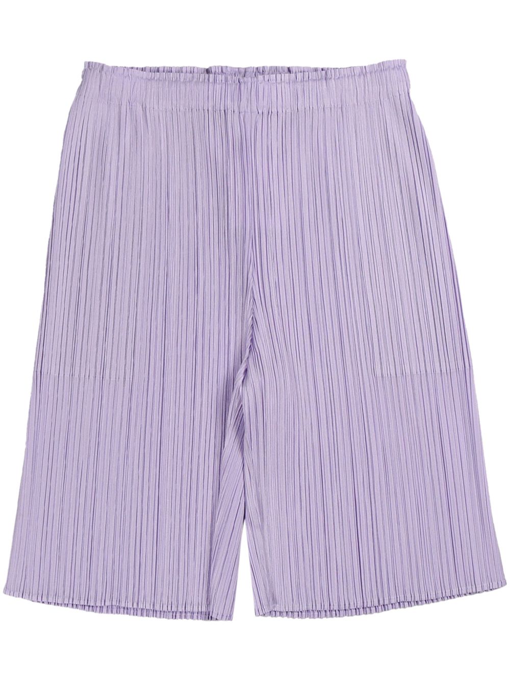 Pleats Please Issey Miyake fully-pleated shorts - 紫色