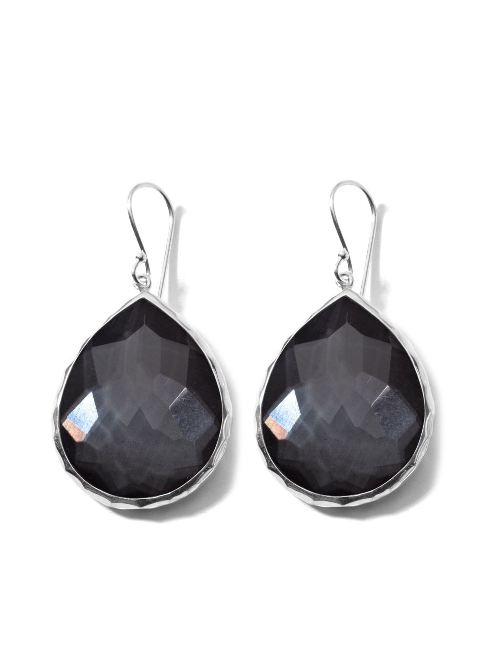 IPPOLITA Rock Candy® Large Teardrop 纯银赤铁矿耳环 - 银色