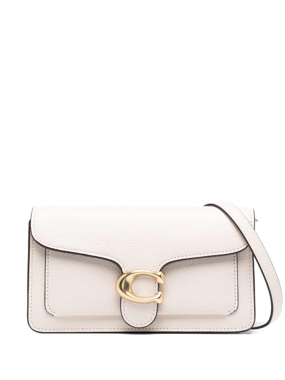 Coach logo标牌斜挎包 - 白色