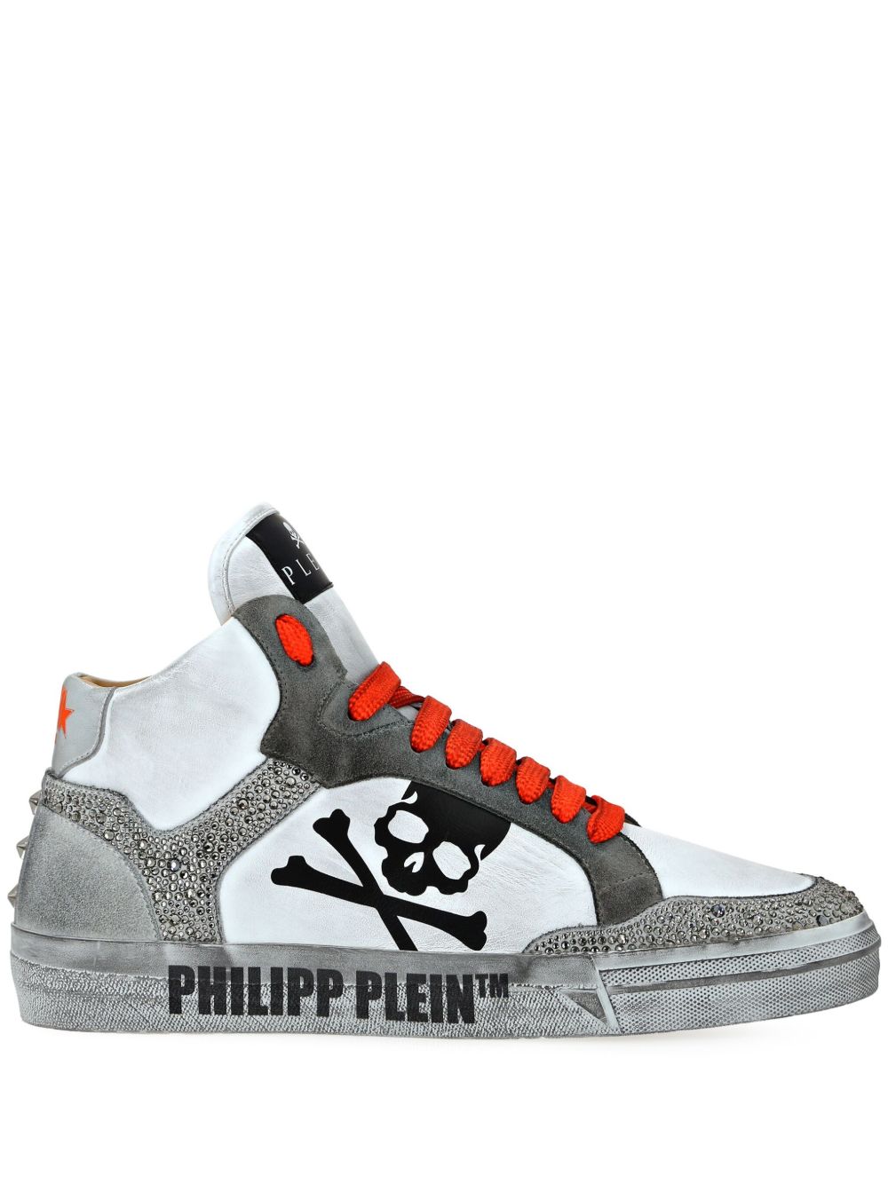 Philipp Plein Strass Retrokickz TM 高帮运动鞋 - 白色
