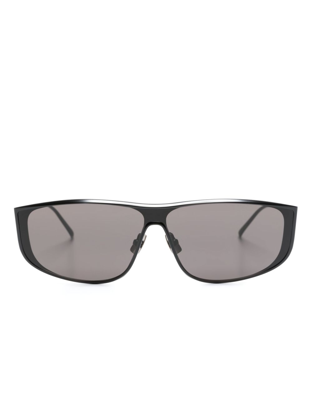 Saint Laurent Eyewear Luna logo压纹太阳眼镜 - 黑色