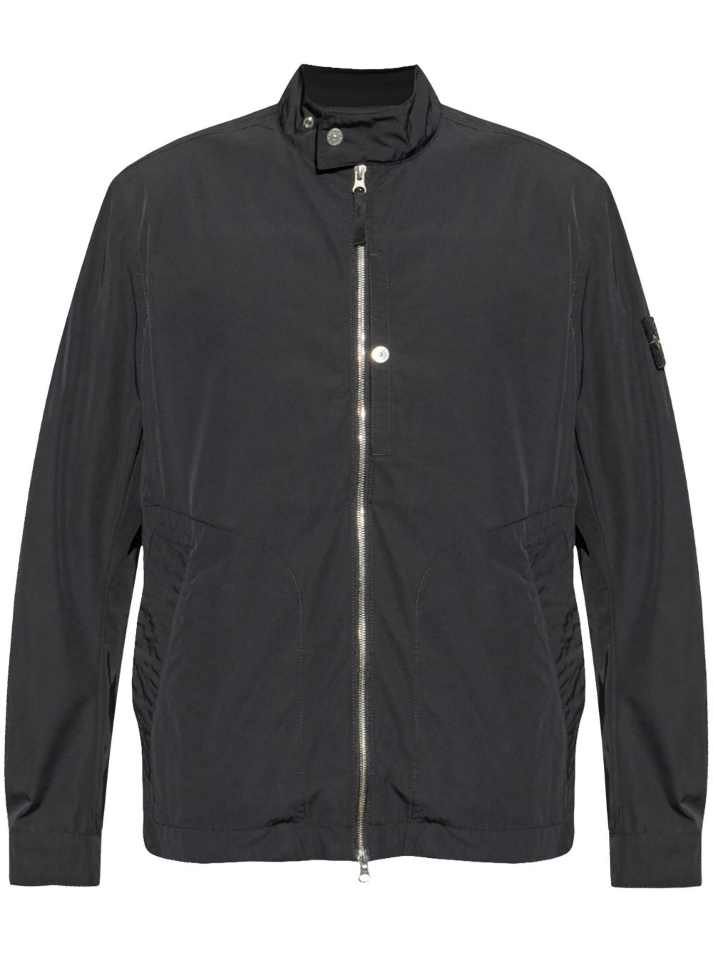 Stone Island logo贴花夹克 - 黑色