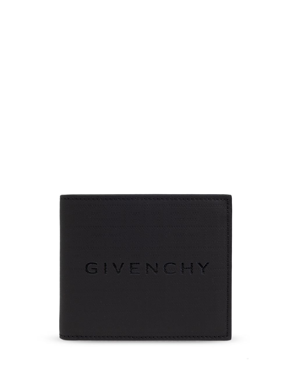 Givenchy logo压纹对折钱包 - 黑色