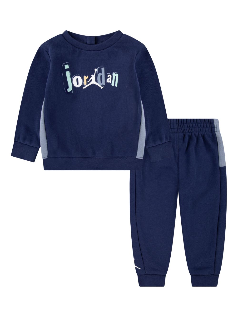 Jordan Kids logo印花运动套装 - 蓝色