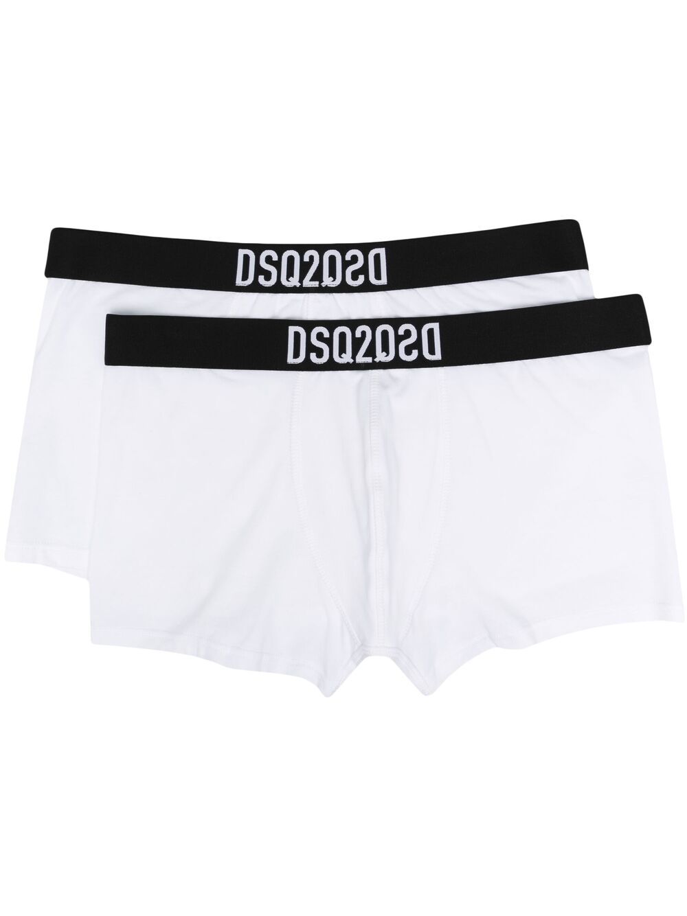 DSQUARED2 D2次方 logo裤腰四角裤 - 白色