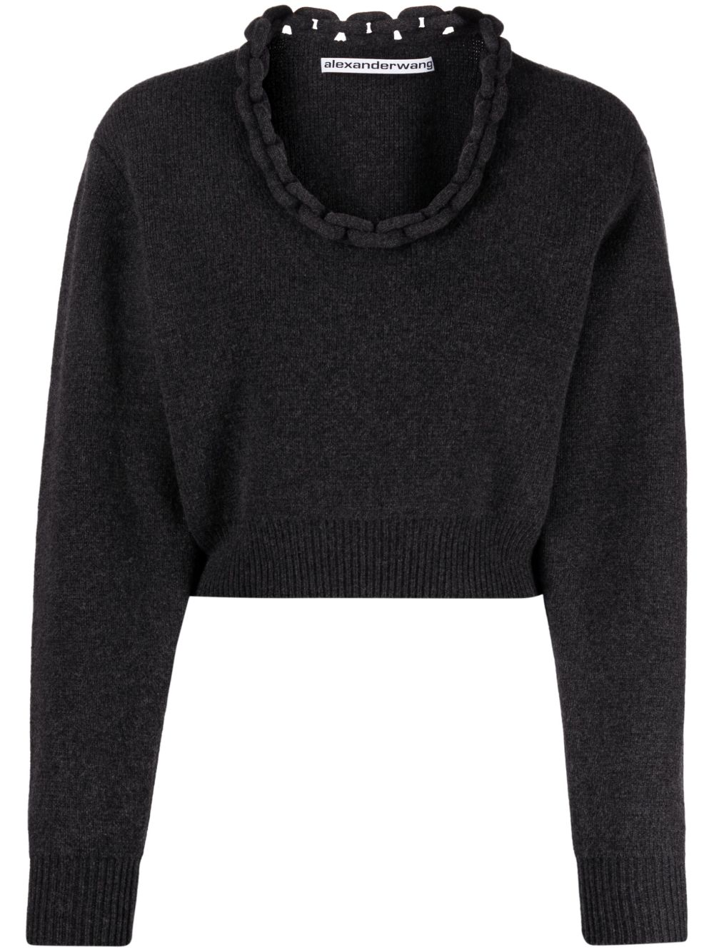 Alexander Wang 大圆领羊绒毛衣 - 灰色