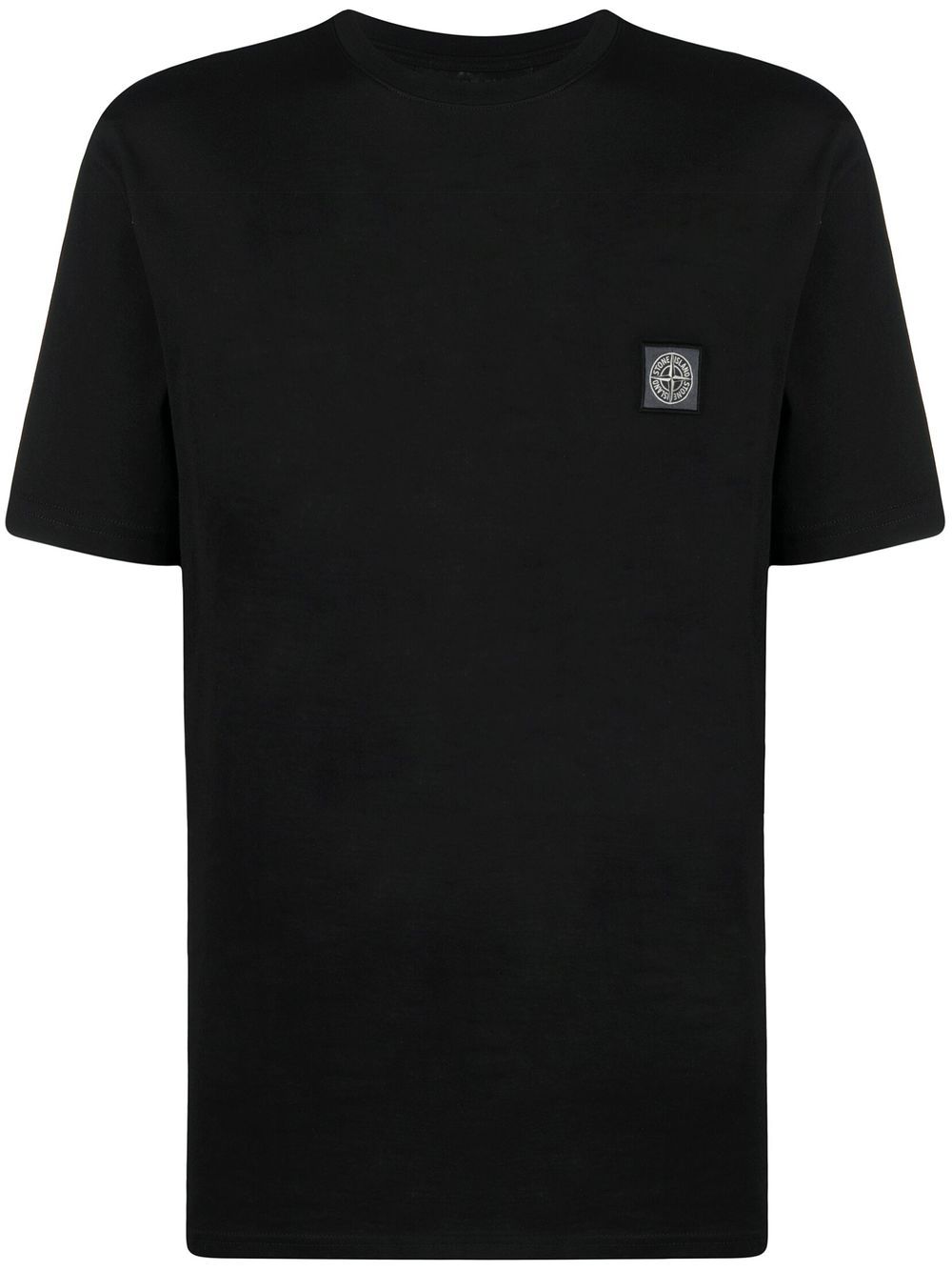 Stone Island 罗盘贴花棉T恤 - 黑色