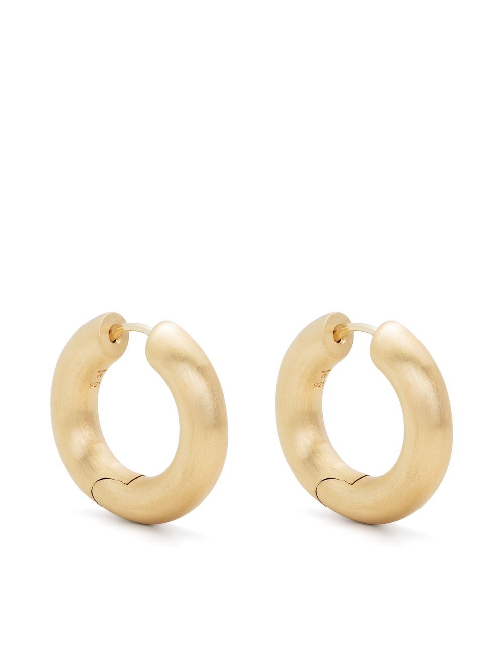 Tom Wood Chunky Hoops Satin 耳环 - 金色