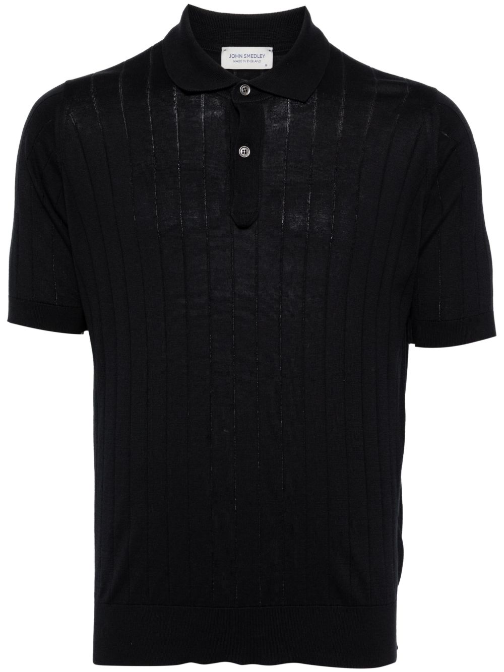 John Smedley Leeshaw 棉polo衫 - 黑色
