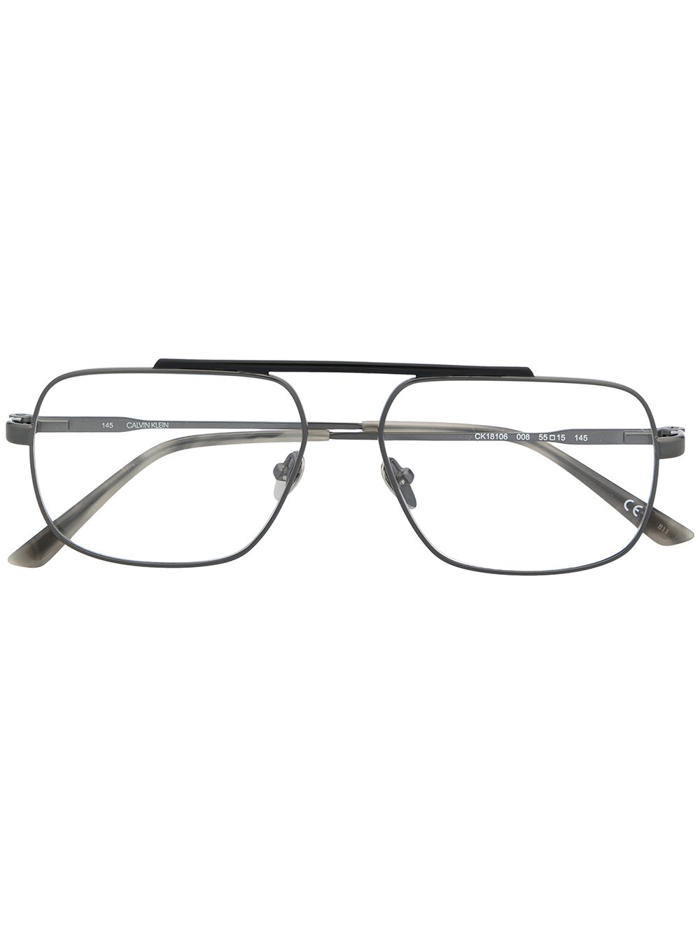Calvin Klein CK18106 长方形镜框眼镜 - 黑色
