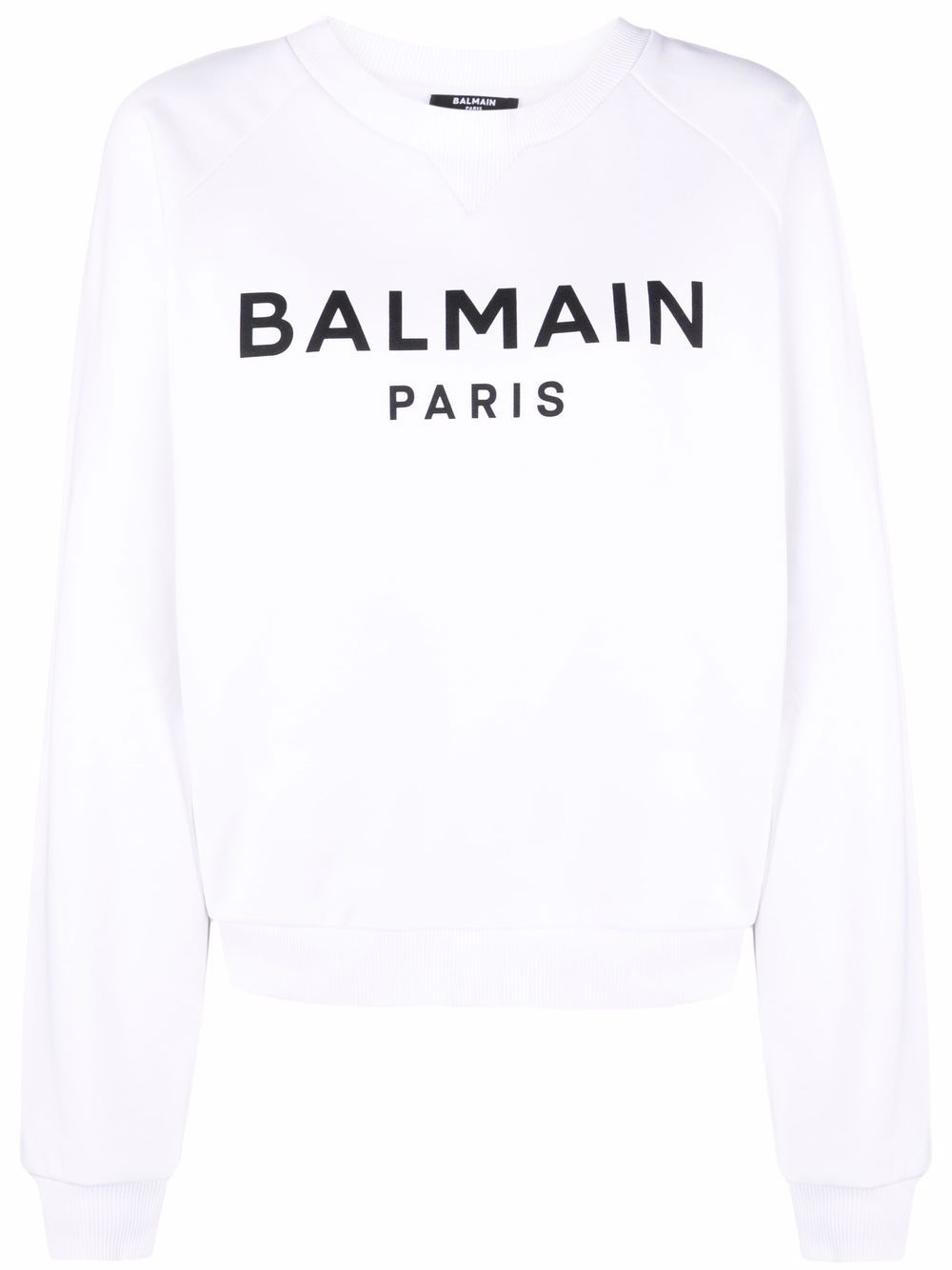 Balmain 巴尔曼 logo印花棉卫衣 - 白色