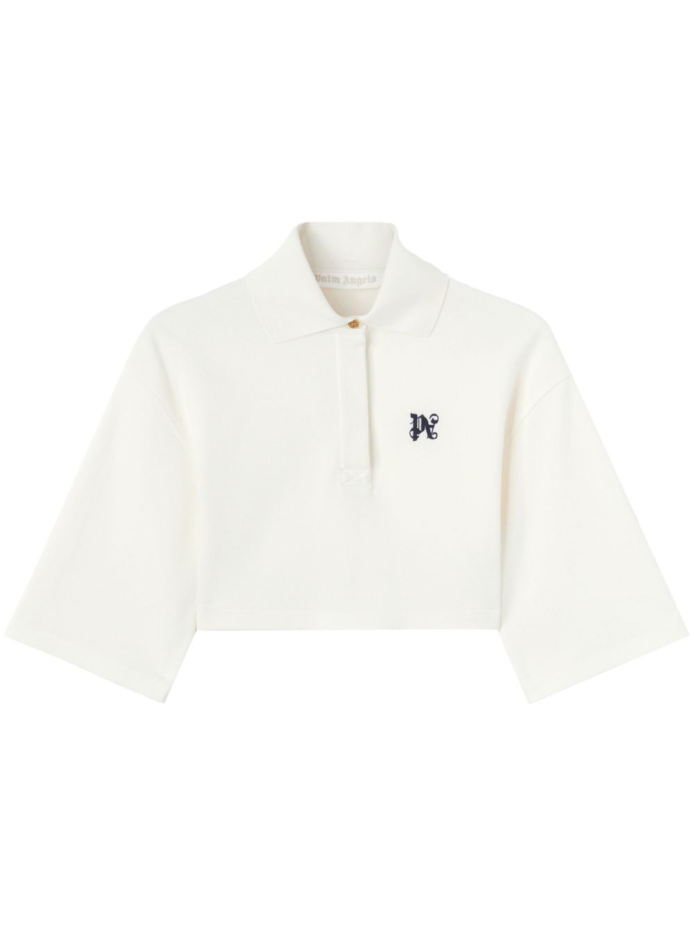 Palm Angels PB 经典logo短款polo衫 - 白色