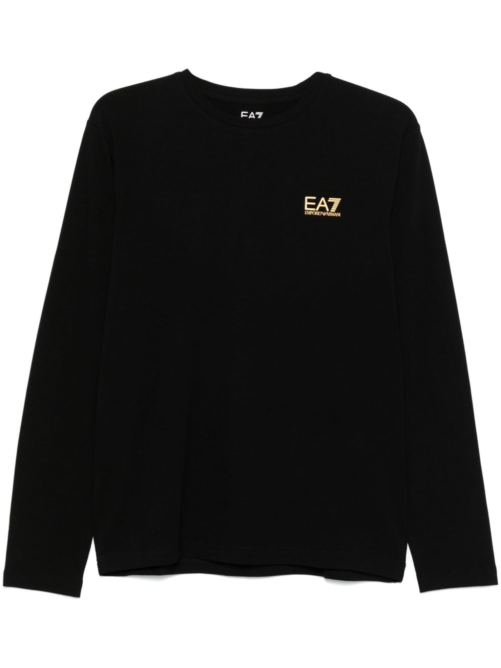 Ea7 Emporio Armani logo印花T恤 - 黑色