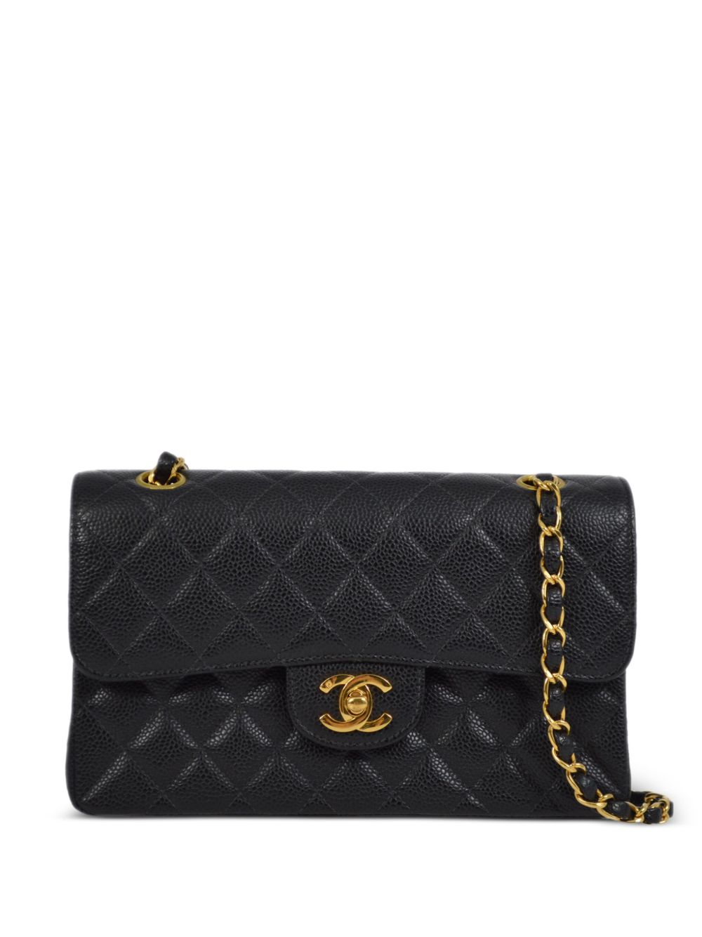 CHANEL Pre-Owned Double Flap 小号单肩包（2000年典藏款） - 黑色