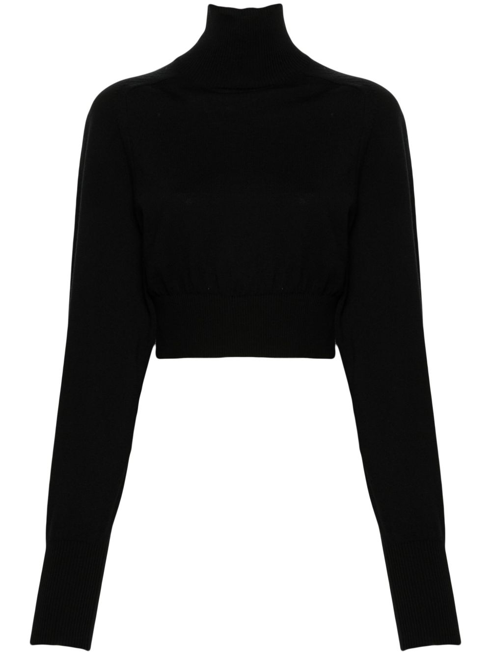 Sportmax 高领羊毛毛衣 - 黑色