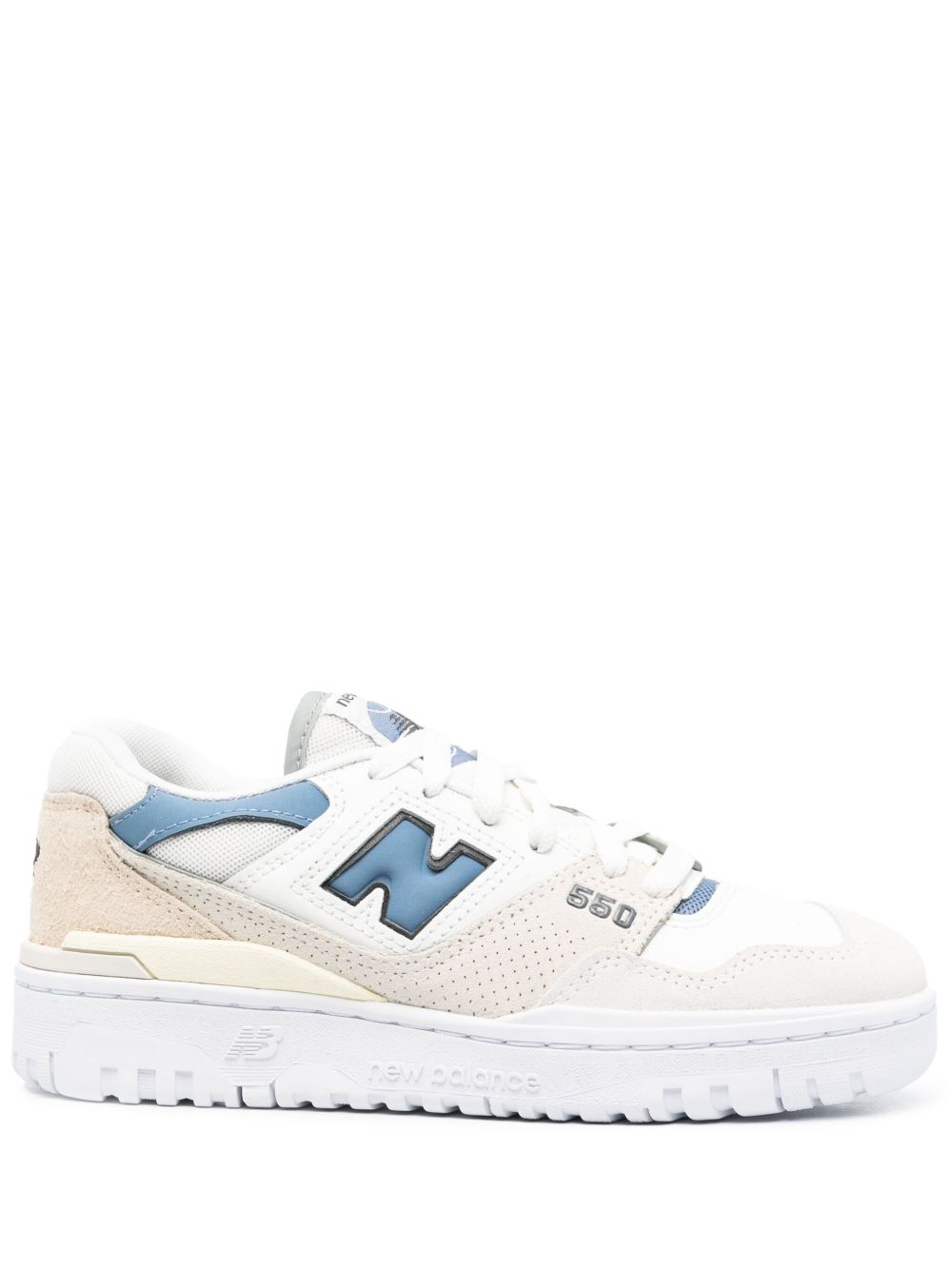 New Balance 550 拼接皮质运动鞋 - 白色