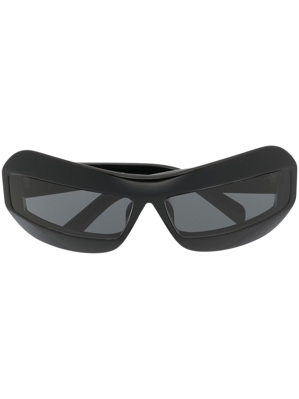 Prada Eyewear logo细节猫眼框太阳眼镜 - 黑色