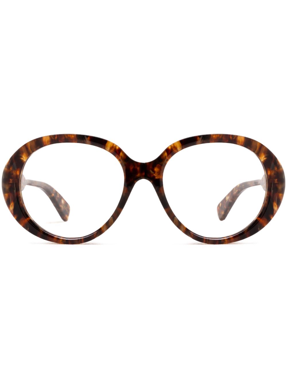 Chloé Eyewear 圆框眼镜 - 褐色