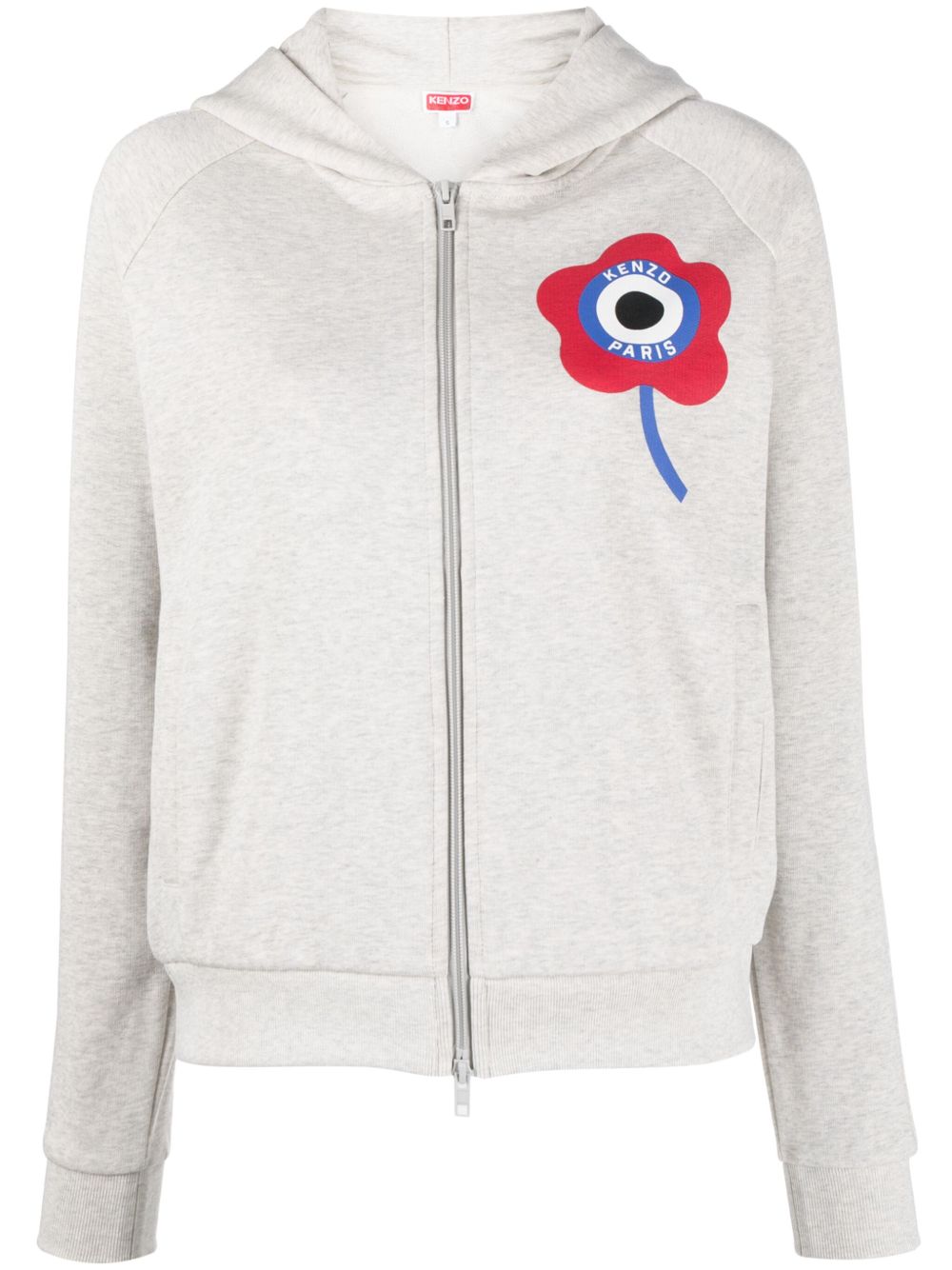 Kenzo logo印花拉链连帽衫 - 中性色