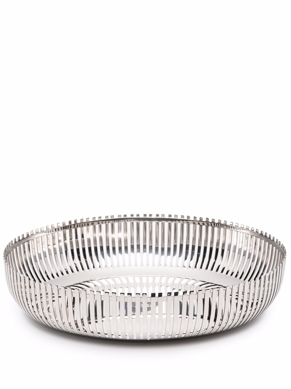 Alessi 金属感篮形圆碗 - 银色