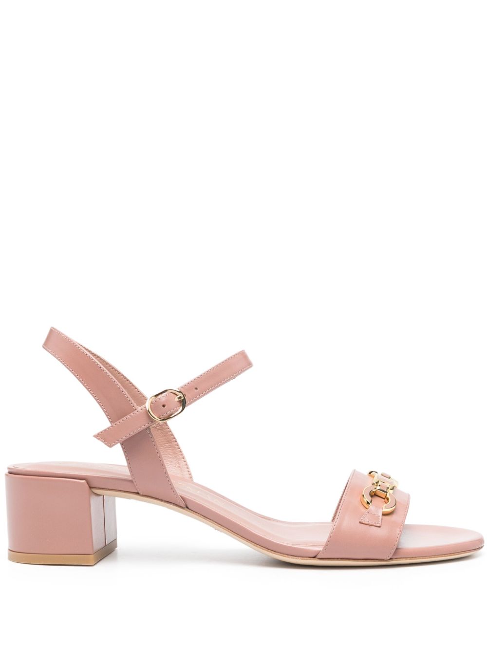 Stuart Weitzman Signature 低跟皮质凉鞋 - 粉色