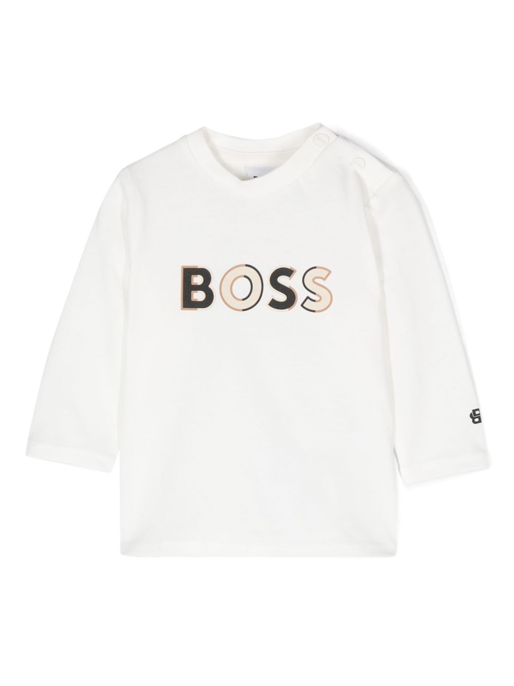BOSS Kidswear logo印花T恤 - 白色