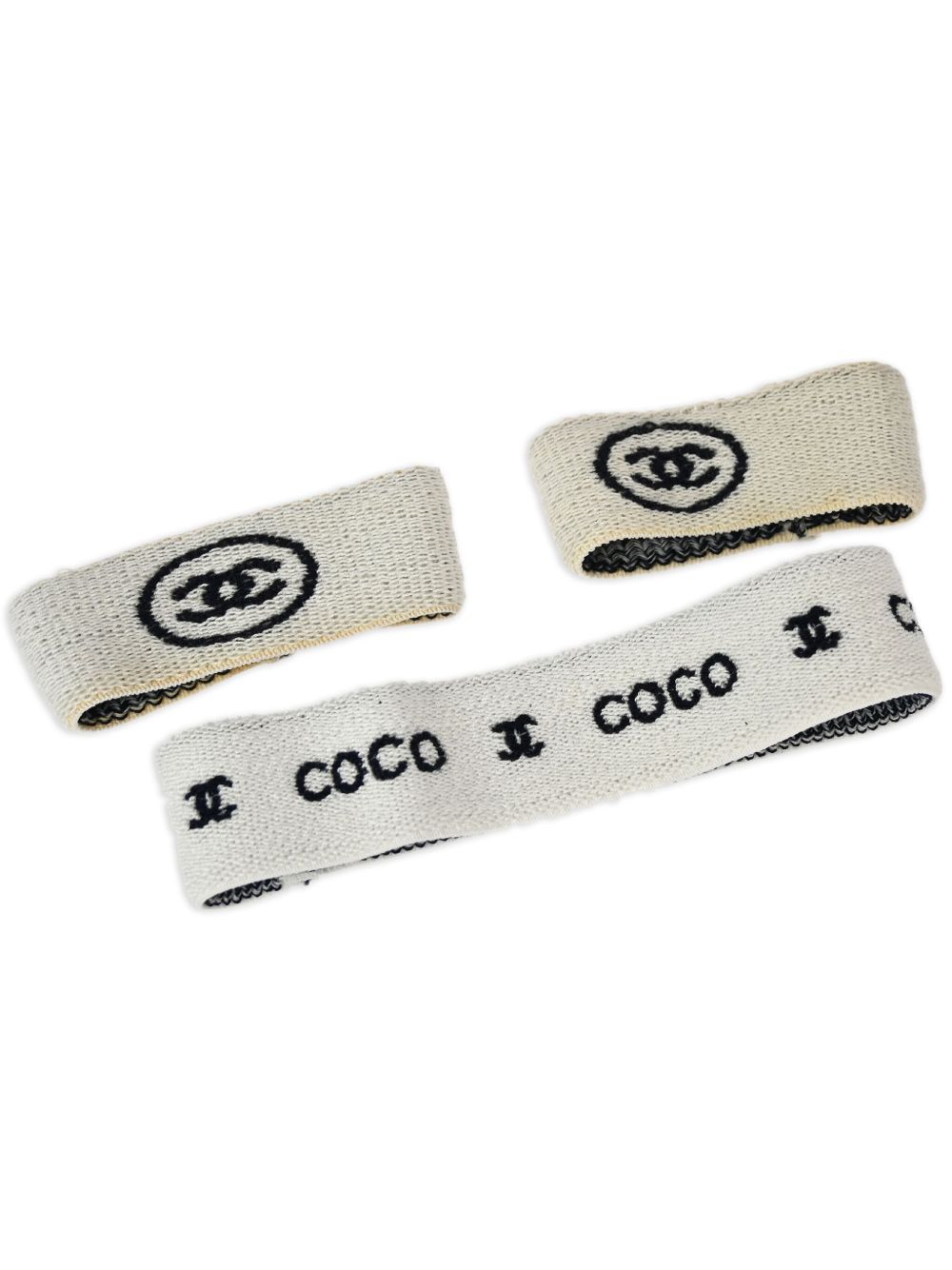 CHANEL Pre-Owned 腕带套装（1990-2000年代典藏款） - 白色