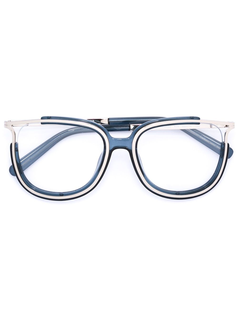 Chloé Eyewear 对比滚边眼镜 - 蓝色