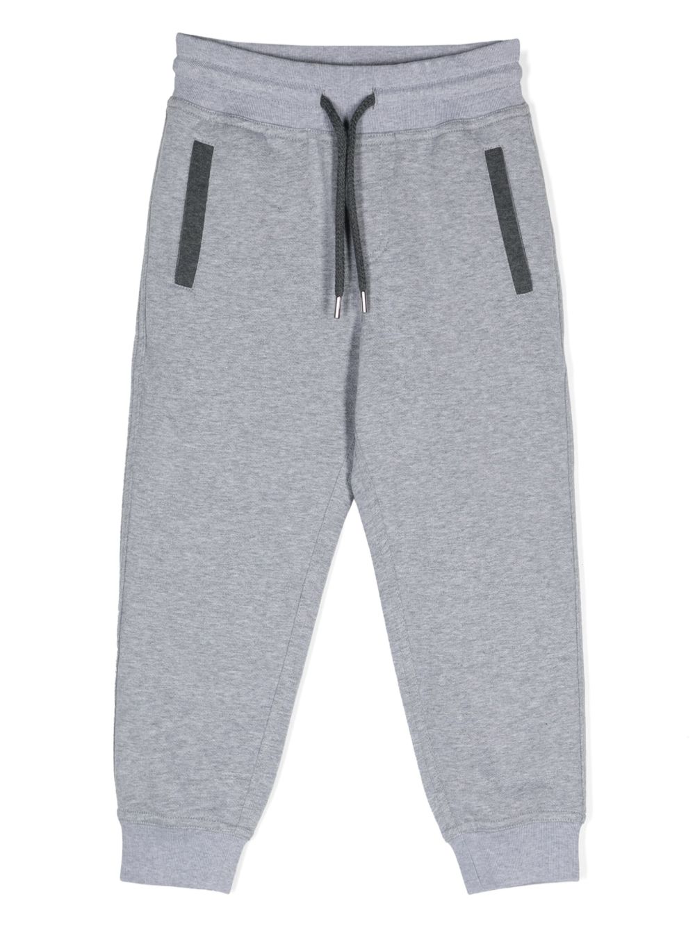 Brunello Cucinelli Kids 抽绳运动裤 - 灰色