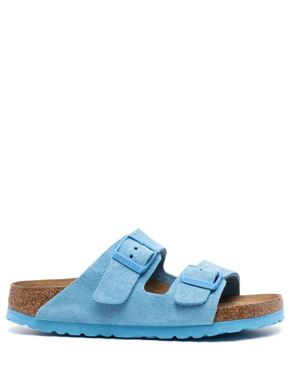 Birkenstock 双带绒面皮凉鞋 - 蓝色