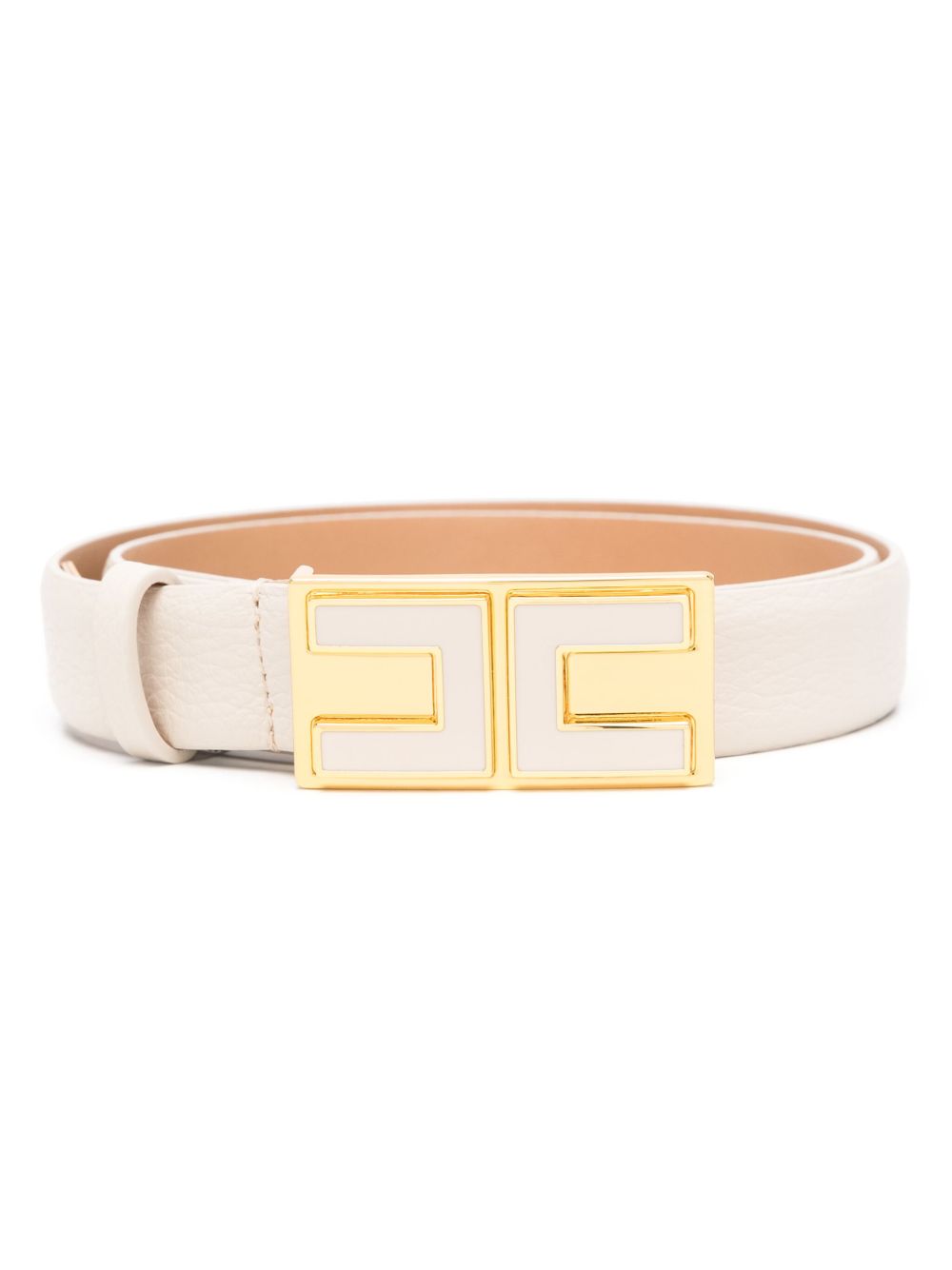 Elisabetta Franchi logo扣环腰带 - 中性色