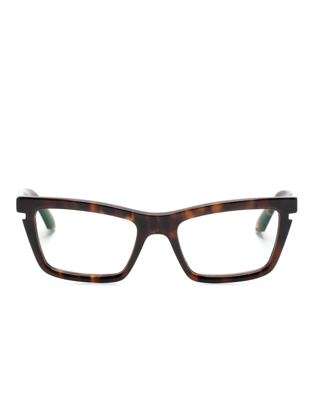 Off-White Eyewear Style 50 长方形镜框眼镜 - 褐色