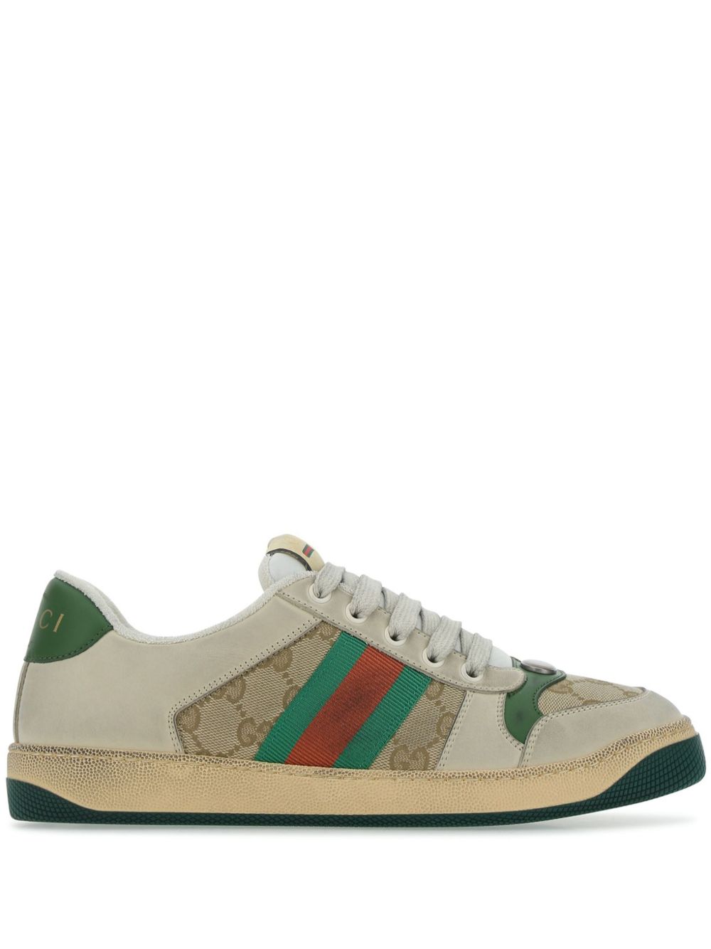 Gucci Screener 皮质运动鞋 - 中性色