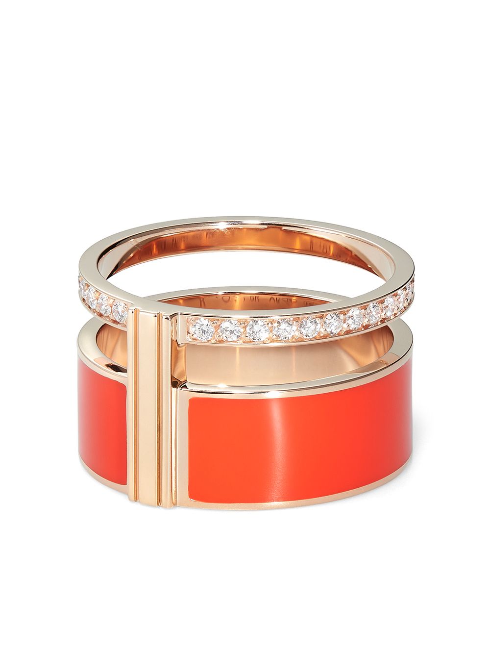 Repossi 18K玫瑰金钻石戒指 - 粉色
