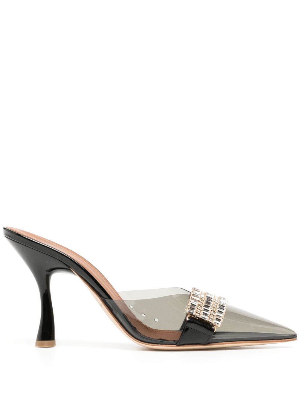 Malone Souliers Joelle 皮质高跟穆勒鞋 - 灰色