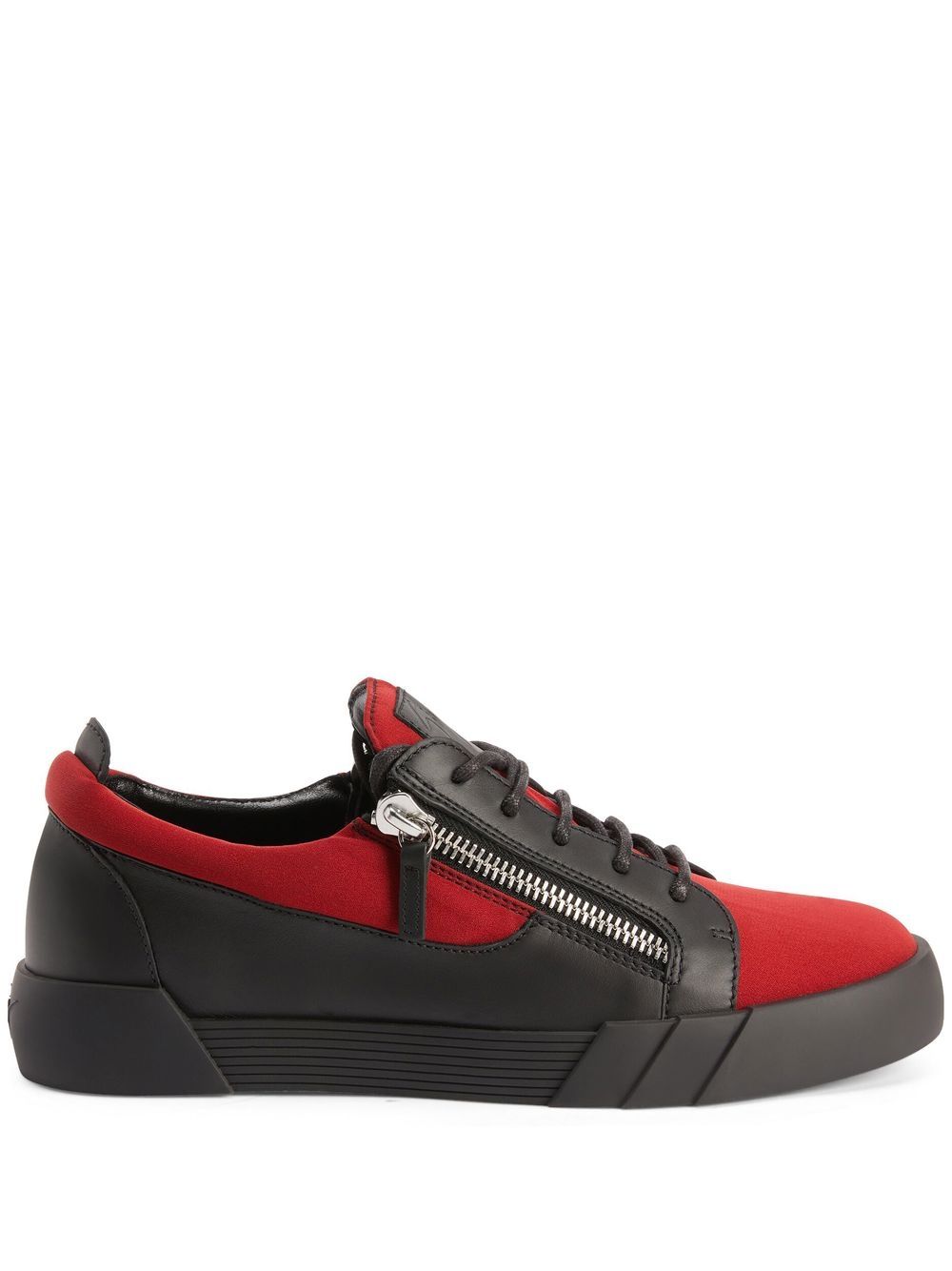 Giuseppe Zanotti 拼接皮质运动鞋 - 红色
