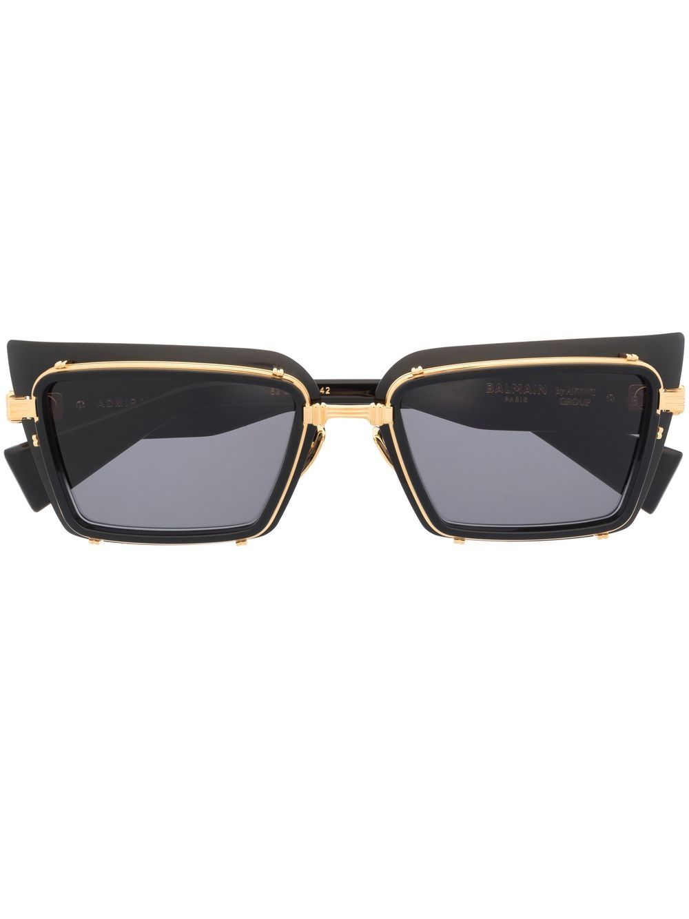 Balmain Eyewear 巴尔曼 Admirable 长方框太阳眼镜 - 黑色
