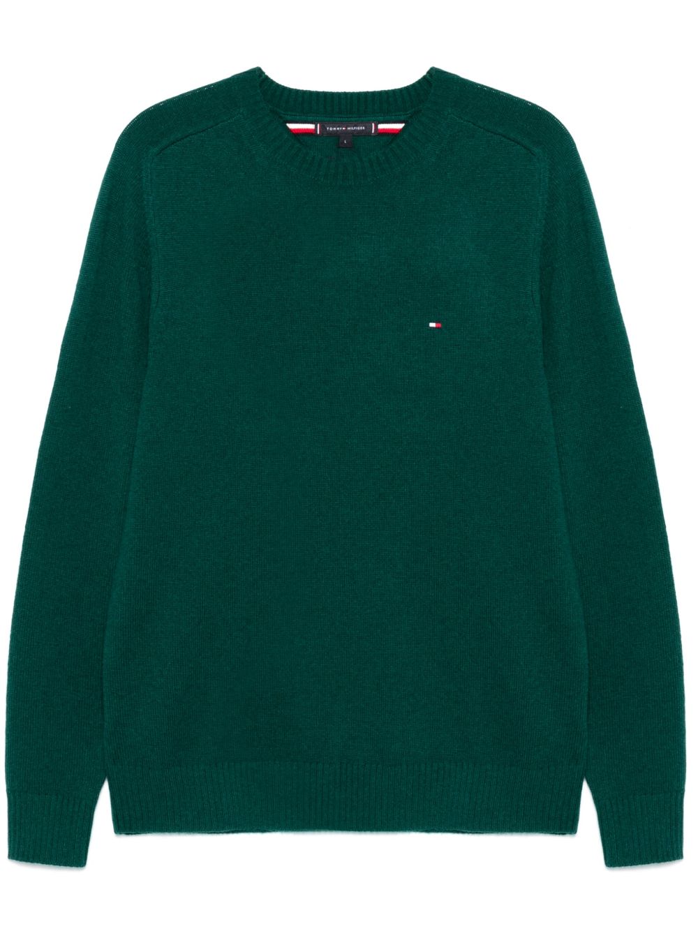 Tommy Hilfiger 圆领羊毛毛衣 - 绿色