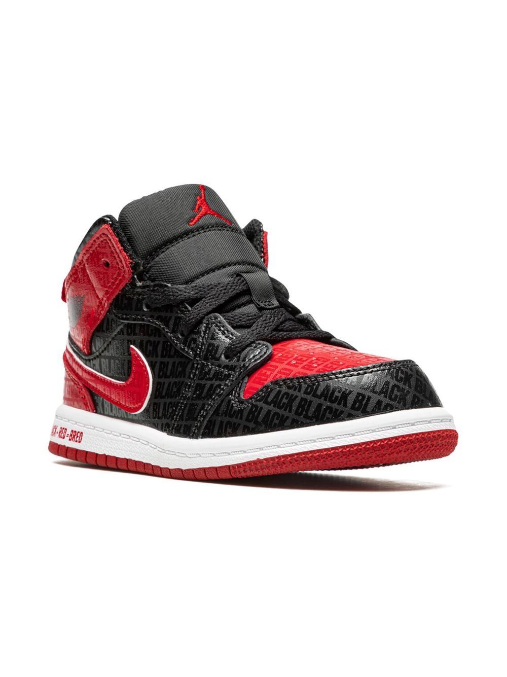 Jordan Kids Air Jordan 1 Mid Black + Red 运动鞋 - 黑色