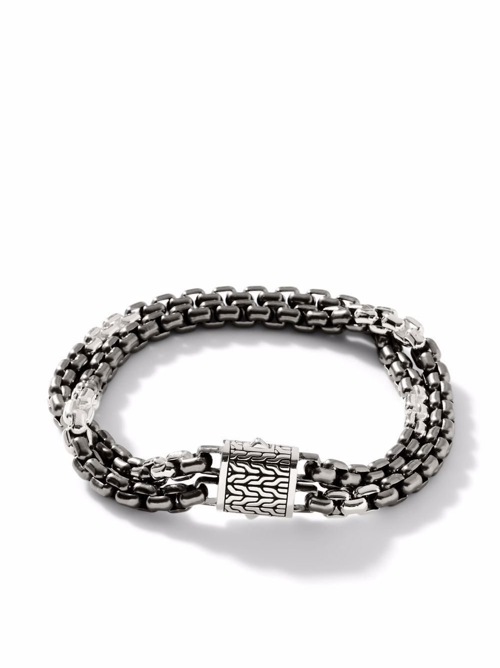 John Hardy Classic Chain 工业风盒子链式手链 - 黑色