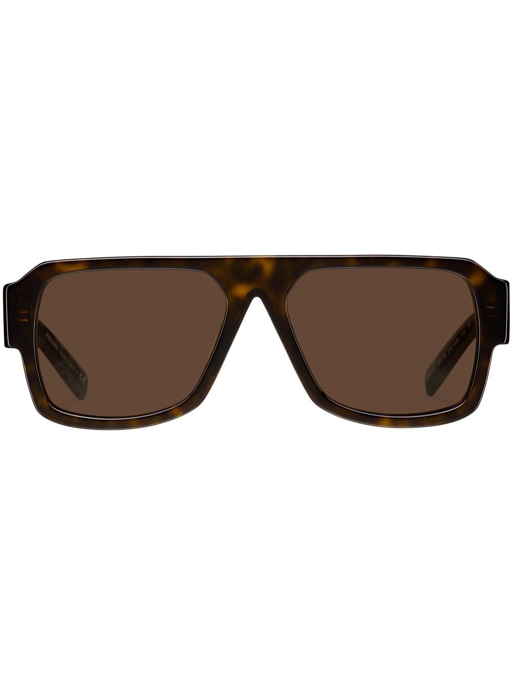 Prada Eyewear Symbole 飞行员太阳眼镜 - 褐色