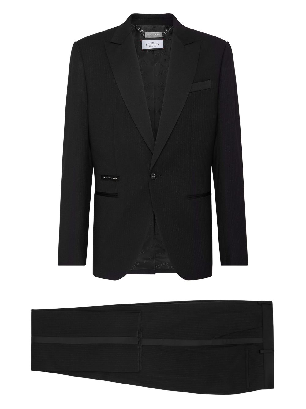 Philipp Plein 单排扣西装套装 - 黑色