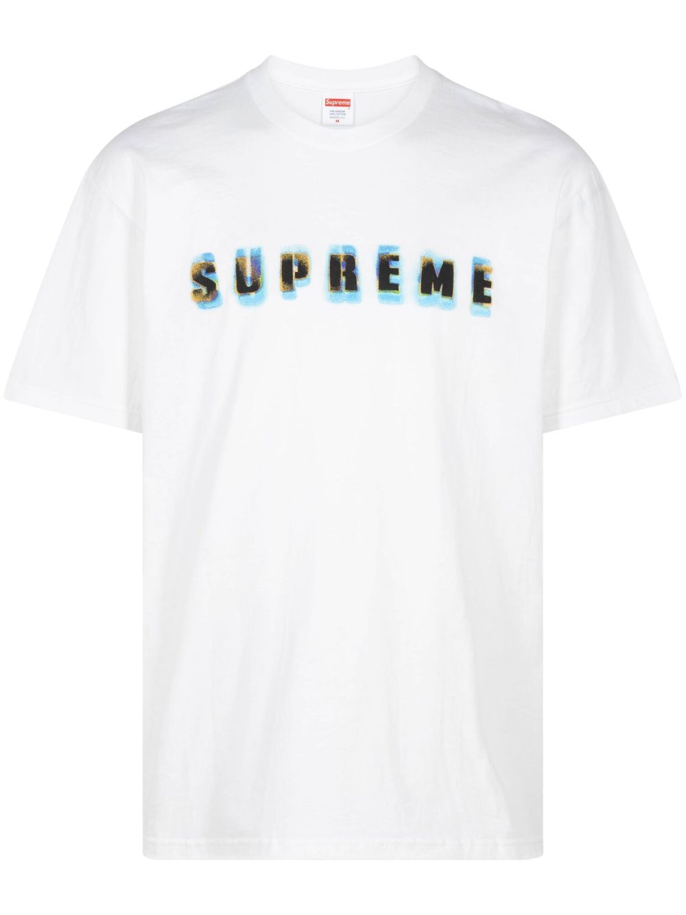 Supreme Stencil logo印花棉T恤 - 白色
